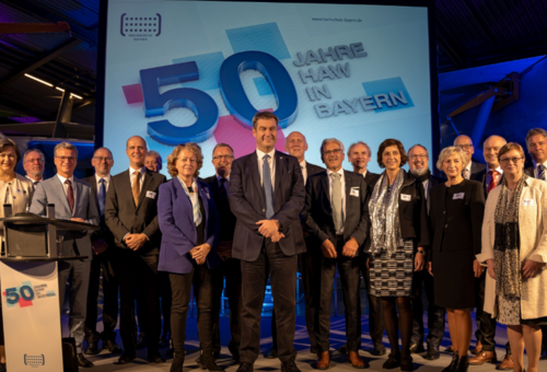 50 Jahre Hochschule Bayern, Gruppenfoto mit Markus Söder